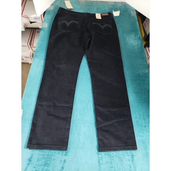 Levis Jeans Size 14 Womens Black Velvet Pants Stretch Mid Rise Skinny NWT - Picture 13 of 16